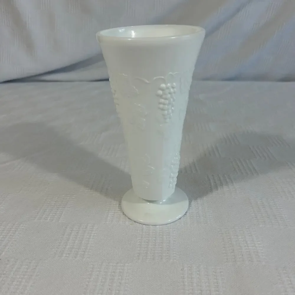 Milk Glass Vase 8